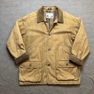 Woodsman All-Terrain Apparel Men's Chore Barn Jacket Flannel Lined Corduroy Sz L